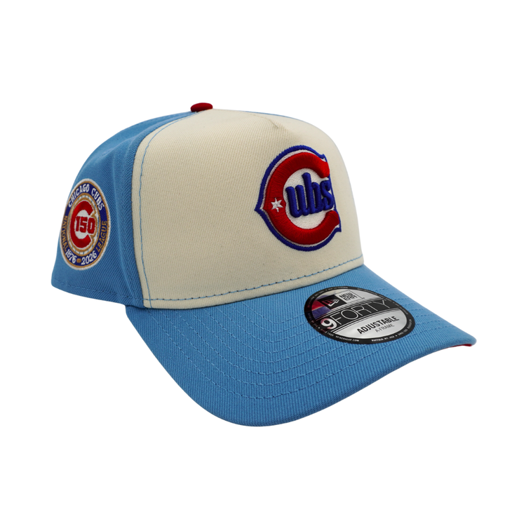 Chicago Cubs 150th Anniversary Alternate 2 Sky 940 Snapback Cap by New Era Cap New Era