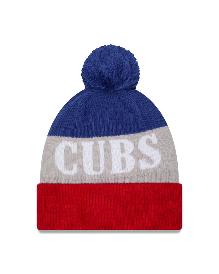 Chicago Cubs Walking Bear Shaded Pom Knit by New Era Knits NEW ERA CAP COMPANY INC