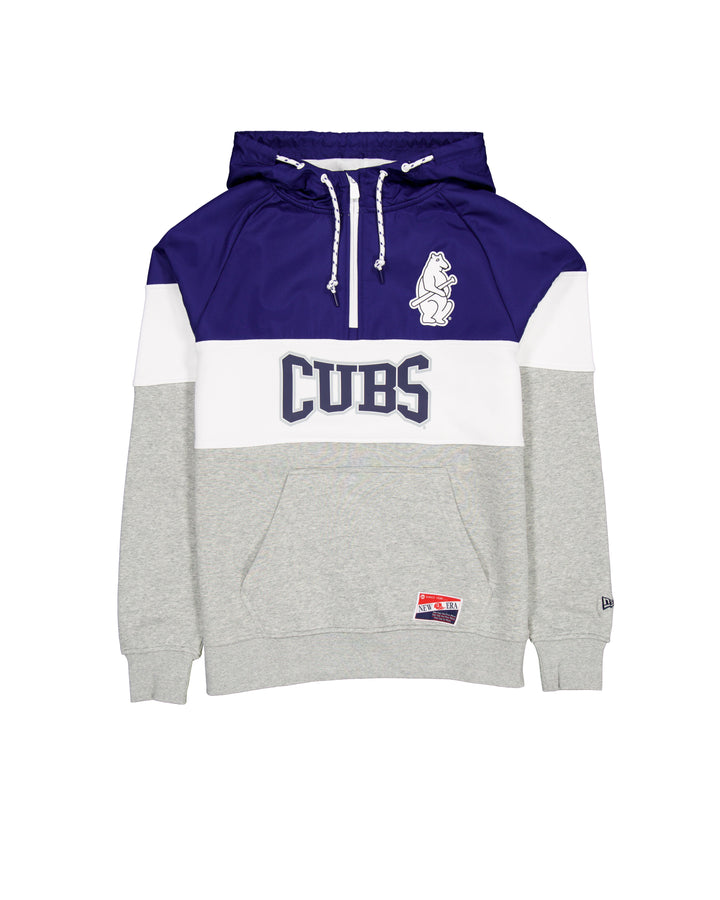 Chicago Cubs 1914 Quarter Zip Hoodie Grey Navy by New Era Sweatshirts & Hoodies Ivy Shop