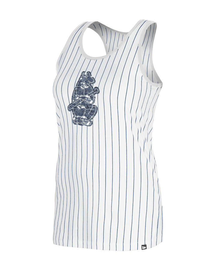 Chicago Cubs 1914 Gameday Tank Pinstripe White by New Era Women&