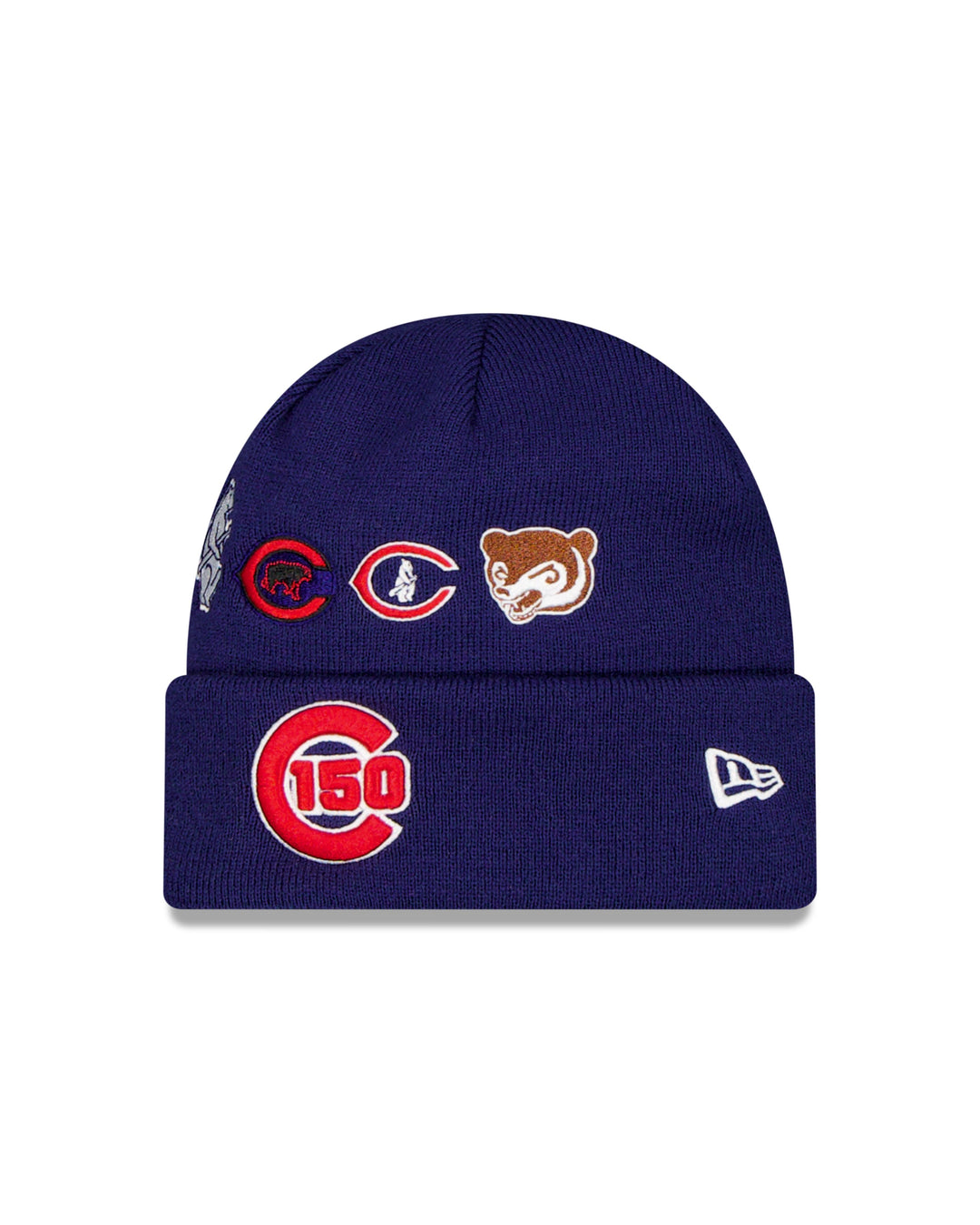 Chicago Cubs 150th Anniversary Logos Cuff Knit Beanie by New Era Knits NEW ERA CAP COMPANY