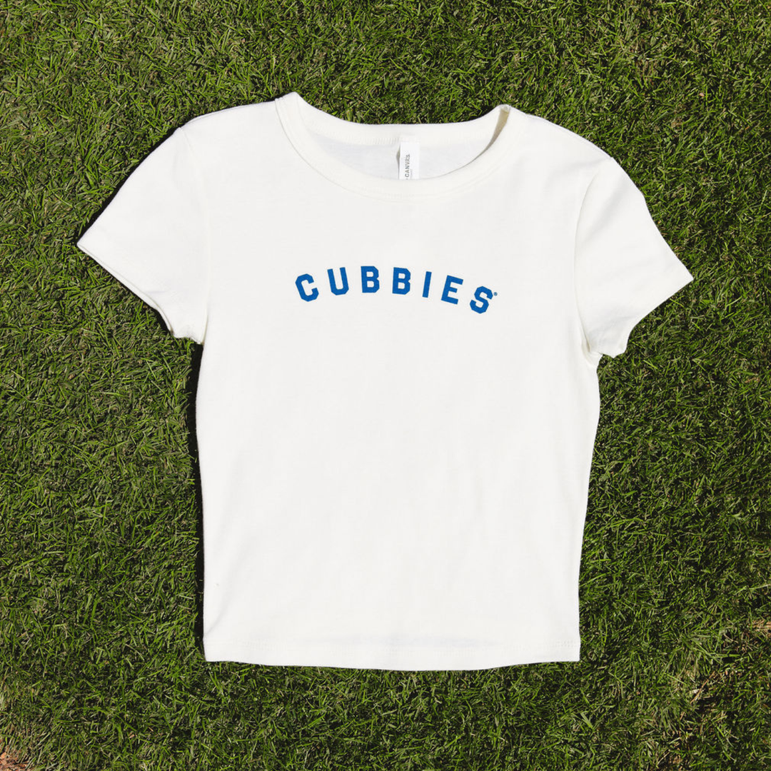 Chicago Cubs x Alice & Wonder Cubbies Baby Tee — Cream Shirts SOFT AS A GRAPE
