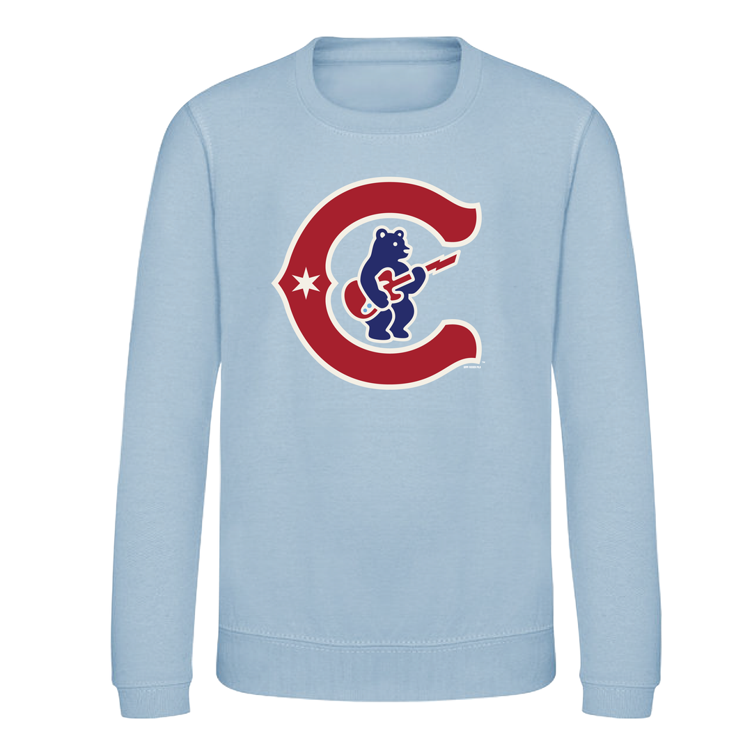 Chicago Cubs Rock Bear In C Logo Youth Sweatshirt BIMM RIDDER