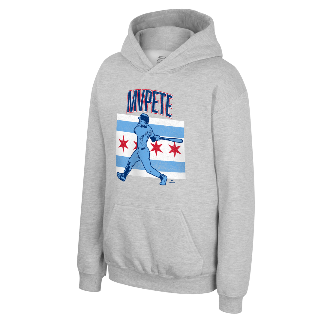 Chicago Cubs Pete Crow-Armstrong MVPete City Flag Gray Hoodie by Stadium Essentials