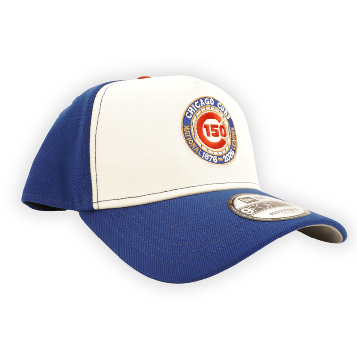 Chicago Cubs 150th Anniversary Chrome Royal 9FORTY Cap by New Era Caps New Era