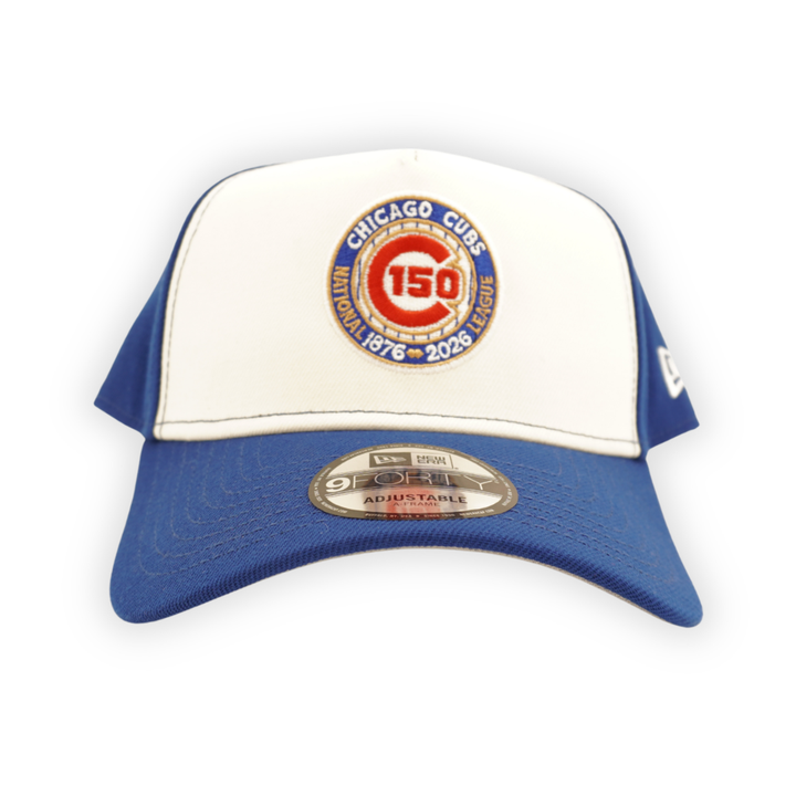 Chicago Cubs 150th Anniversary Chrome Royal 9FORTY Cap by New Era Caps New Era