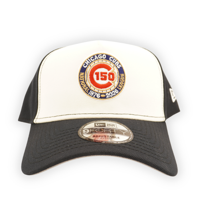 Chicago Cubs 150th Anniversary Chrome Navy 9FORTY Cap by New Era Caps New Era