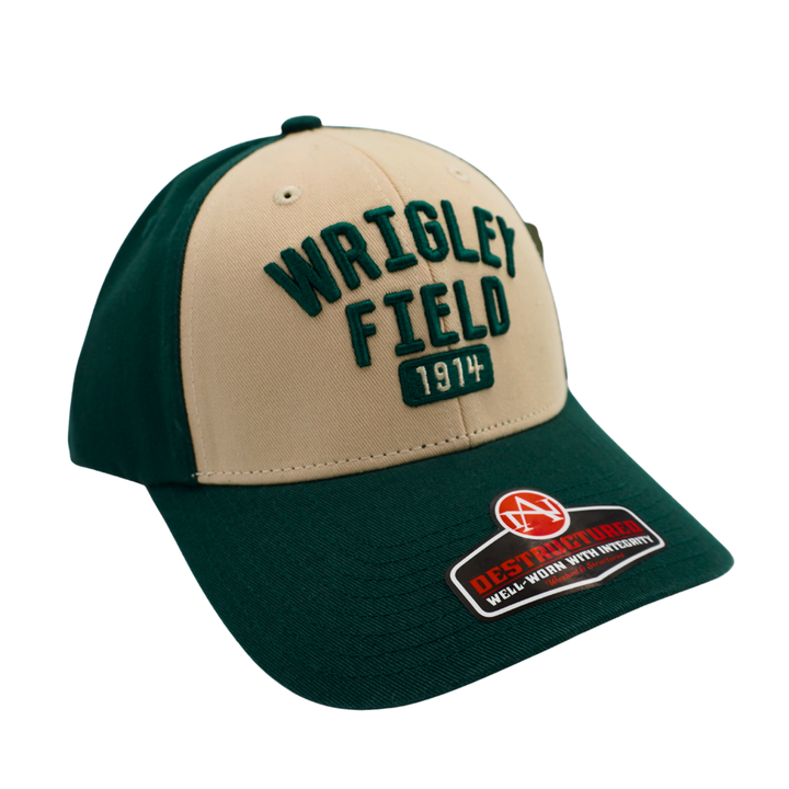 Wrigley Field Pastime Cap - Green &amp; Ivory Caps AMERICAN NEEDLE