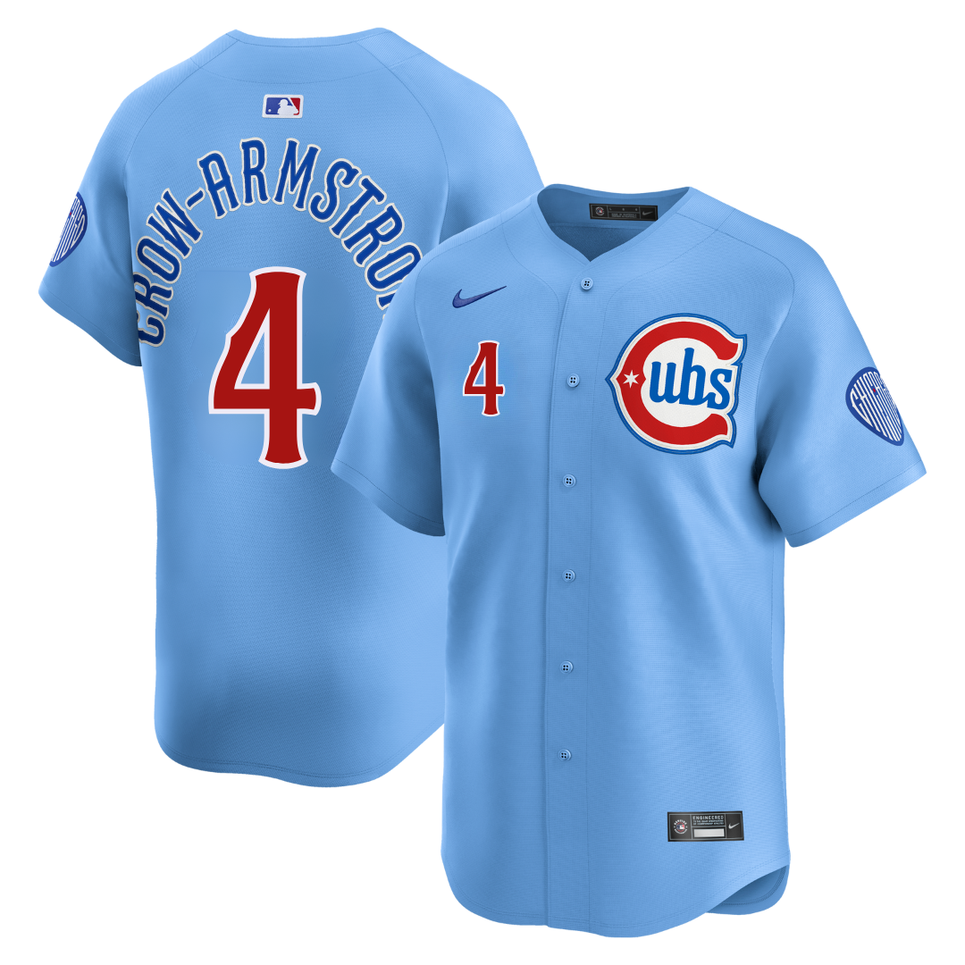 Chicago Cubs Pete Crow-Armstrong Blues Alternate Limited Baby Blue Jersey by Nike Jerseys Nike