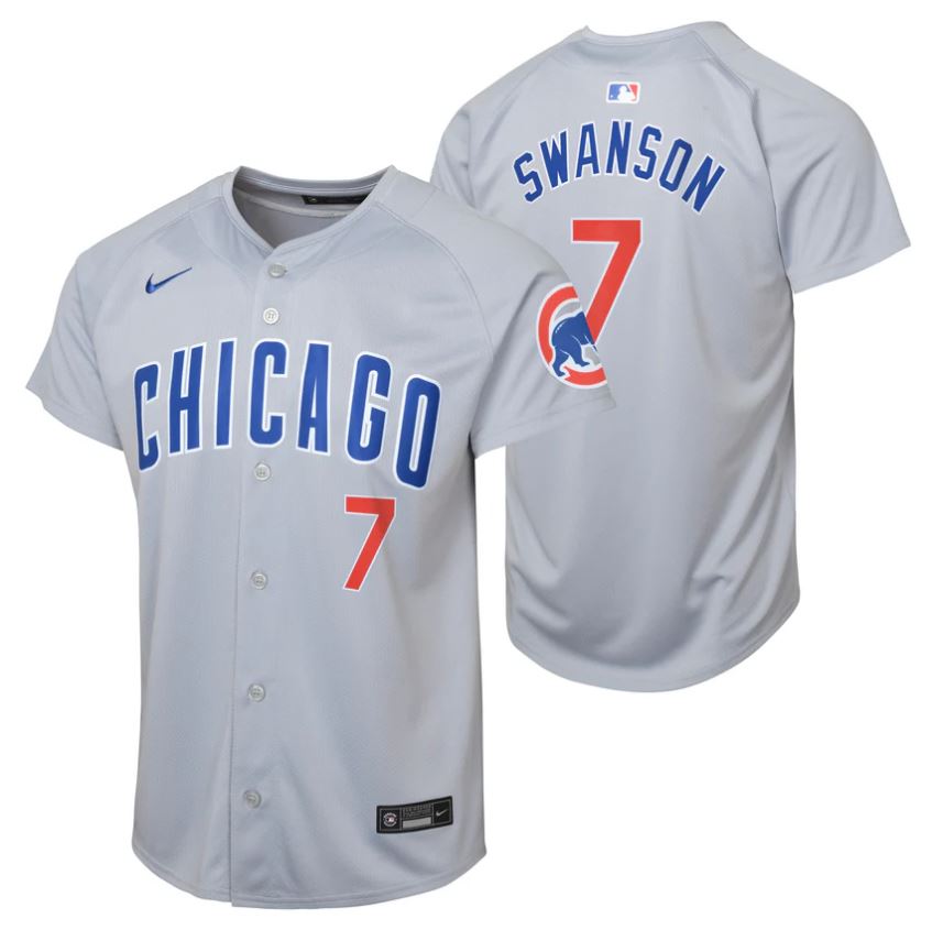 Chicago Cubs Dansby Swanson Youth Road Jersey by Nike Jerseys Nike