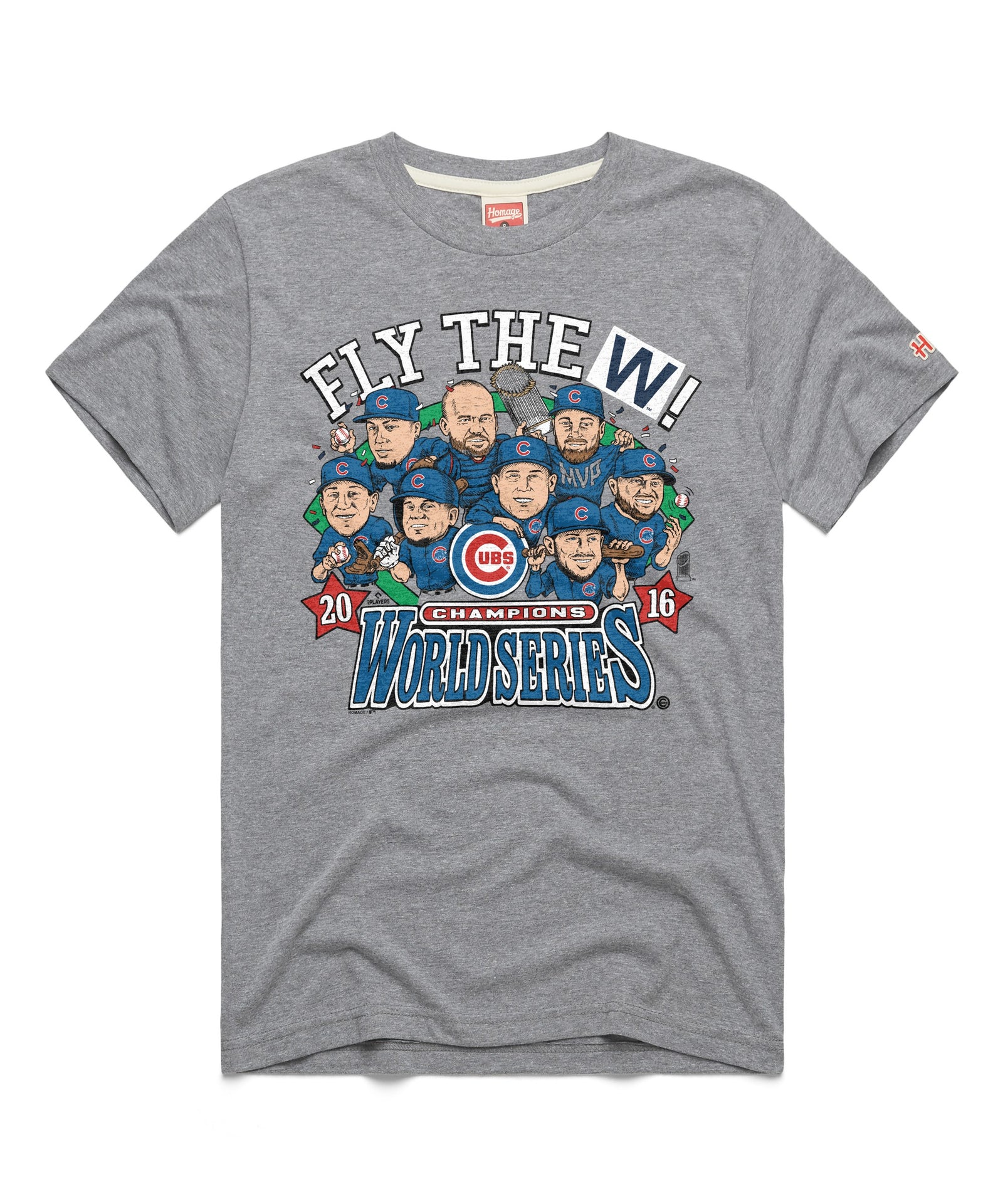 Chicago Cubs 2016 World Series Caricature Tee by Homage HOMAGE